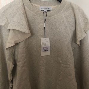 Something Navy Ruffle Shoulder Sweatshirt